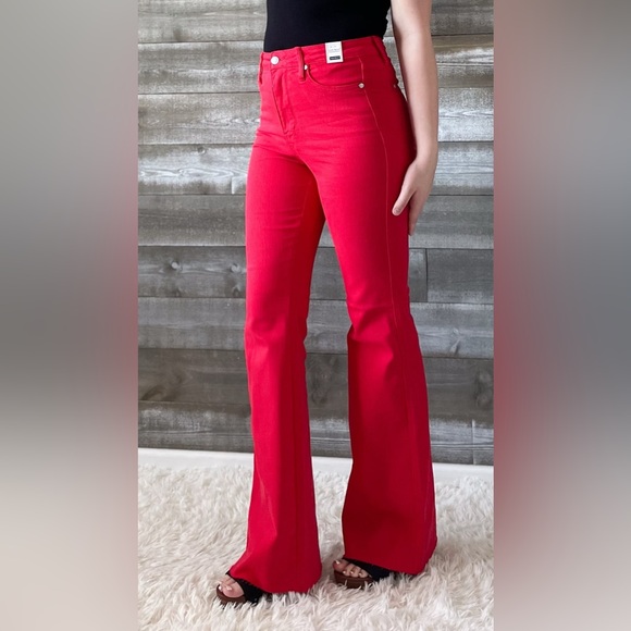 RESTOCK ALERT! judy blue high waist tummy control top red flares JB88833REG - Picture 12 of 12